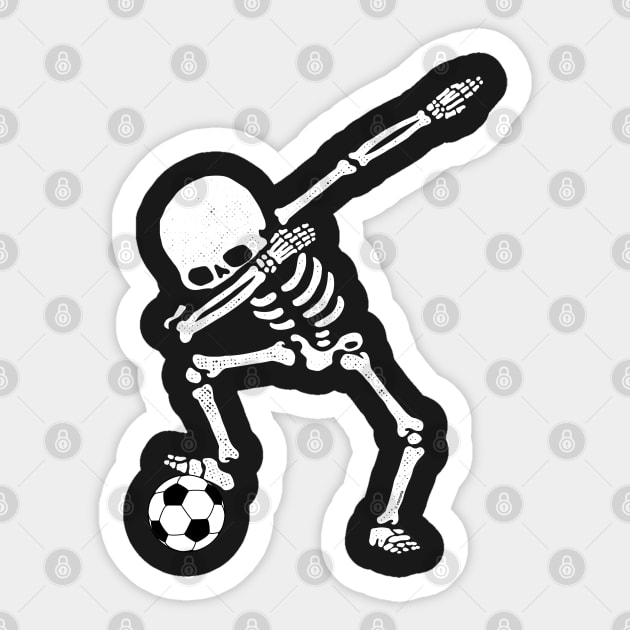 Halloween Dabbing Skeleton Soccer Shirt Dab Pose Soccer Ball Sticker by vo_maria